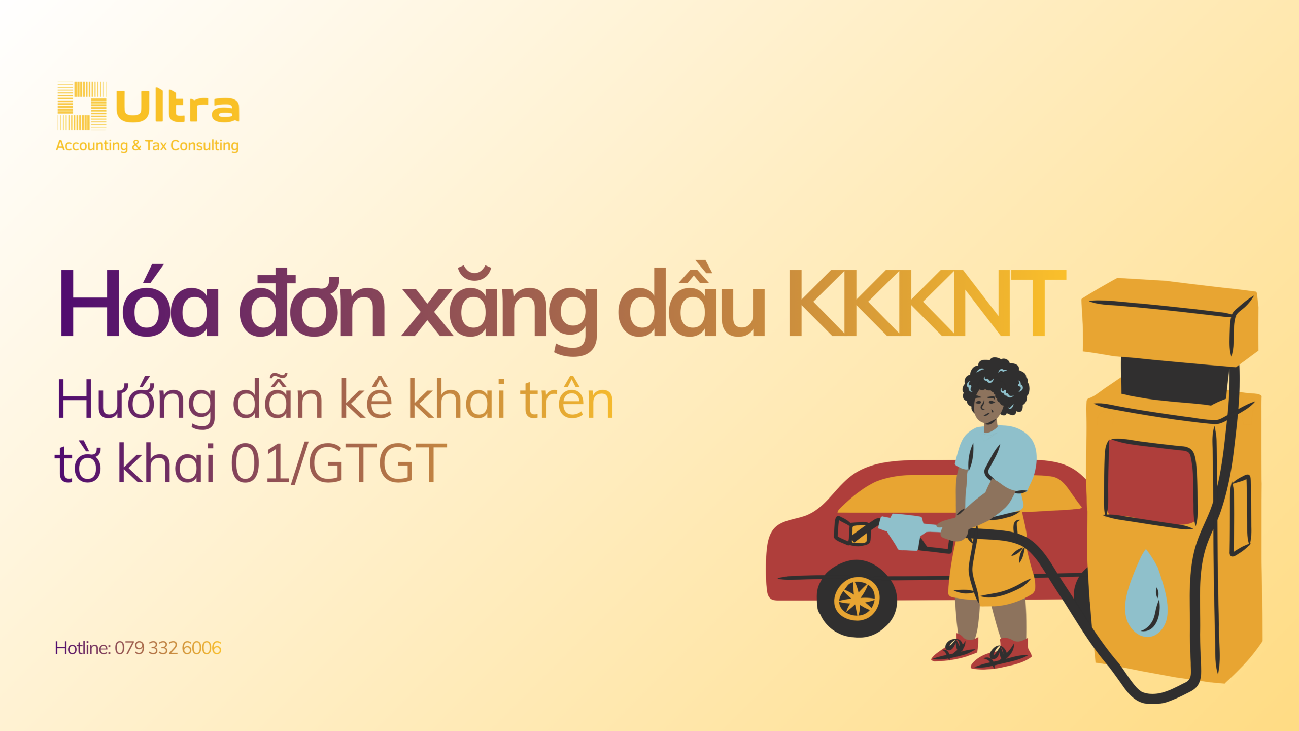Kê khai hóa đơn xăng dầu KKKNT trên tờ khai 01/GTGT